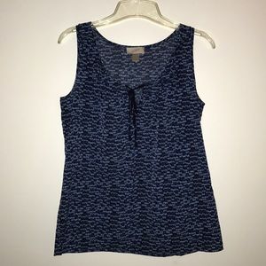 🔥PRICE DROP🔥LOFT Light blue & navy spotted tank